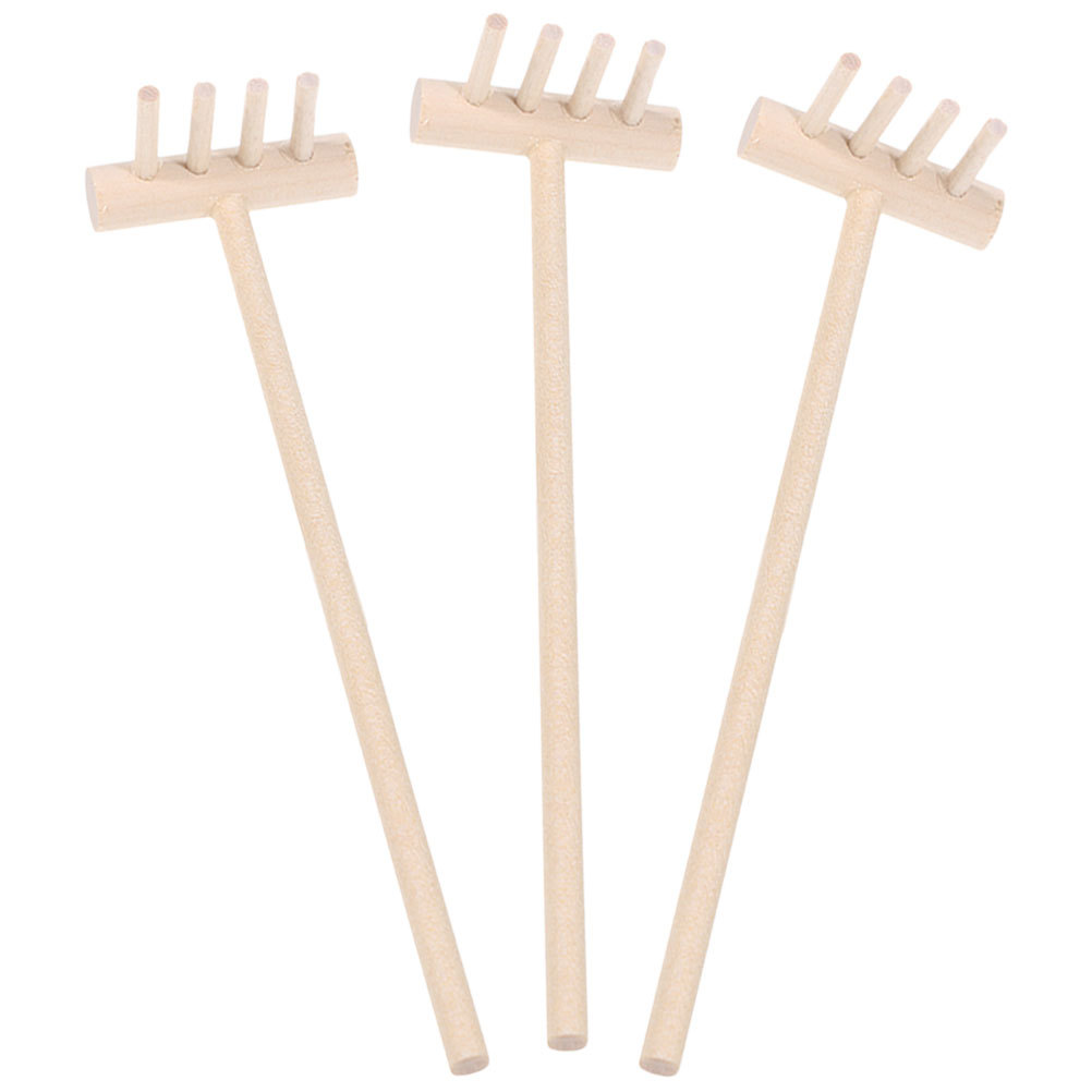 Zen Gardening Tools - 3pcs Set Garu Mini Bambu Untuk