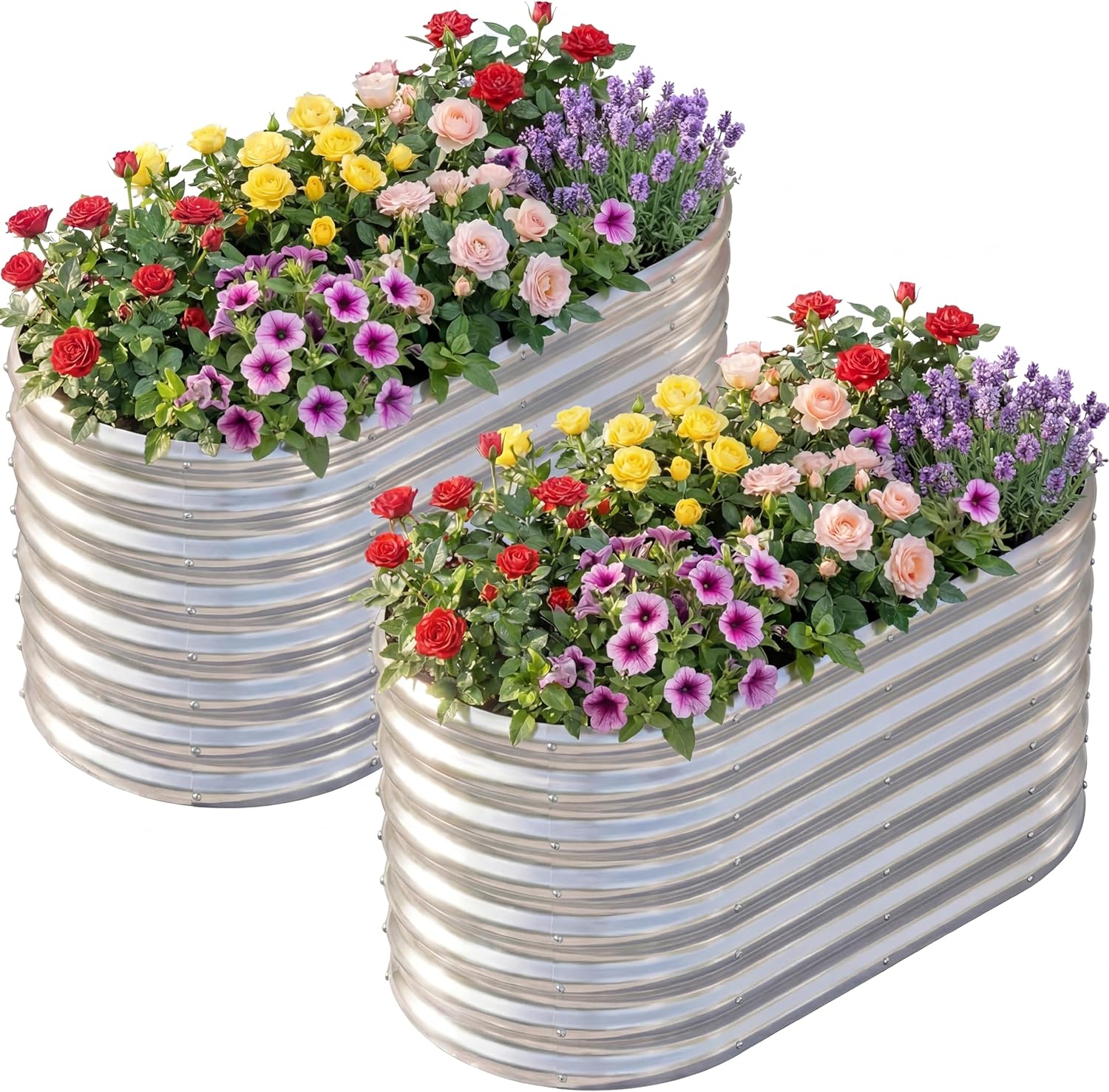 Raised Bed Planter Box - 2 Paket Kotak Tanam Galvanis 4×2×2