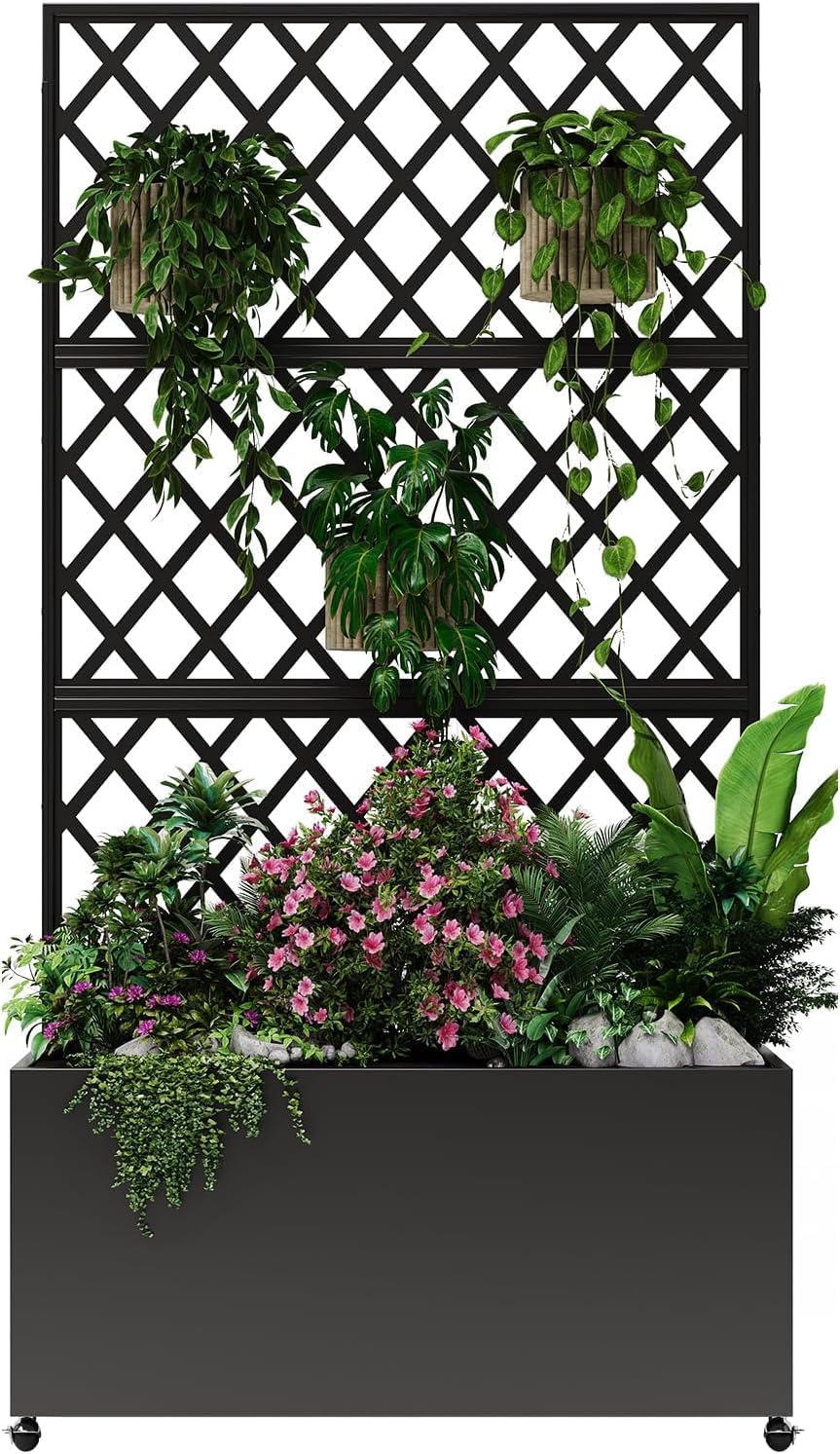 Raised Bed Planter Box - Kotak Tanam Baja Galvanis dengan Teralis