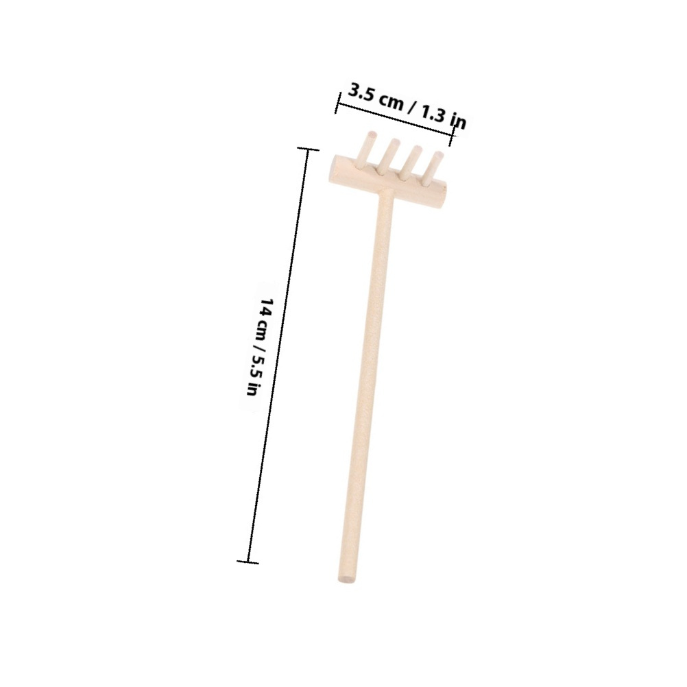 3pcs Set Garu Mini Bambu Untuk - Zen Gardening Tools ulasan dan harga
