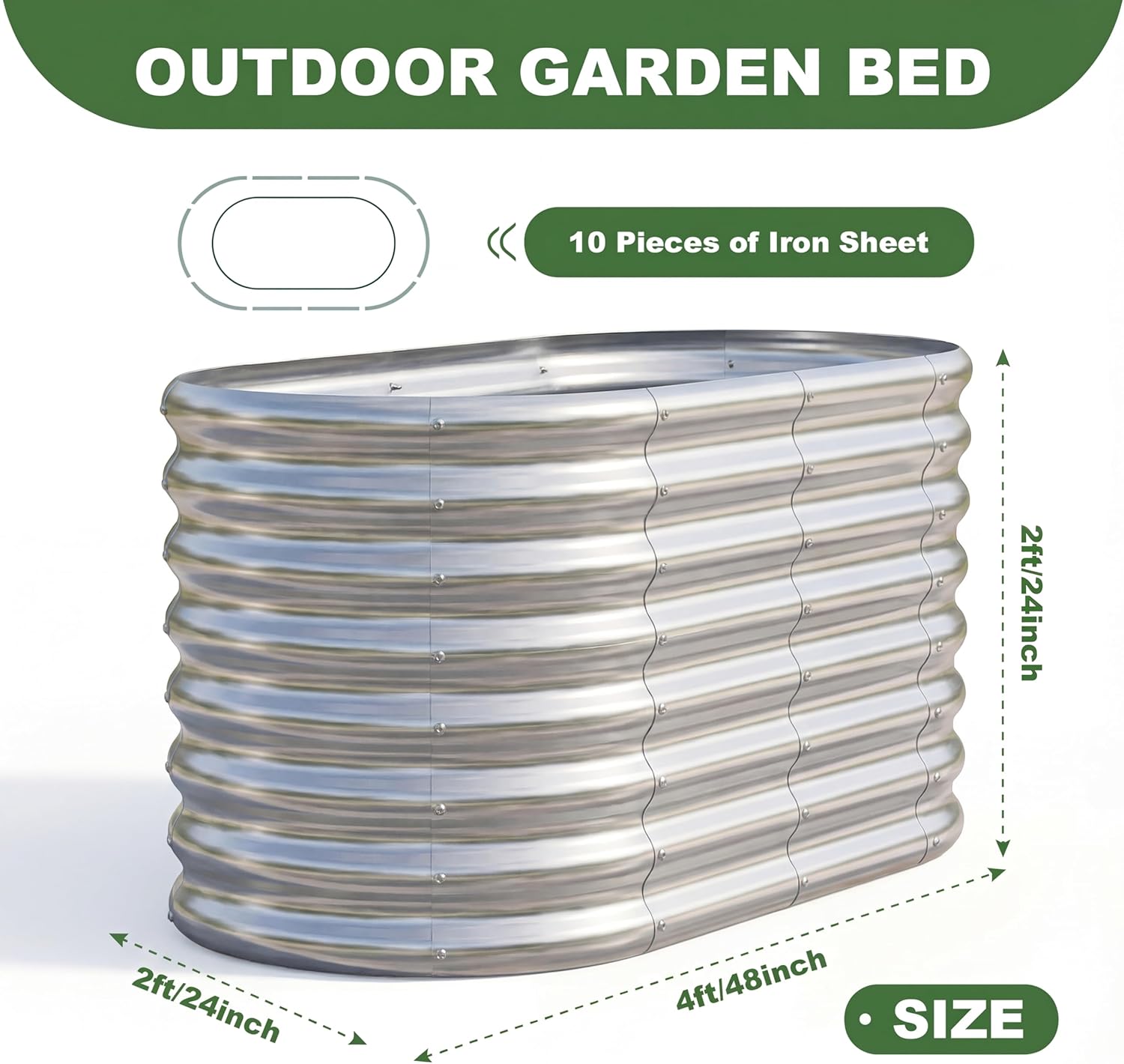 2 Paket Kotak Tanam Galvanis 4 - Raised Bed Planter Box ulasan dan harga