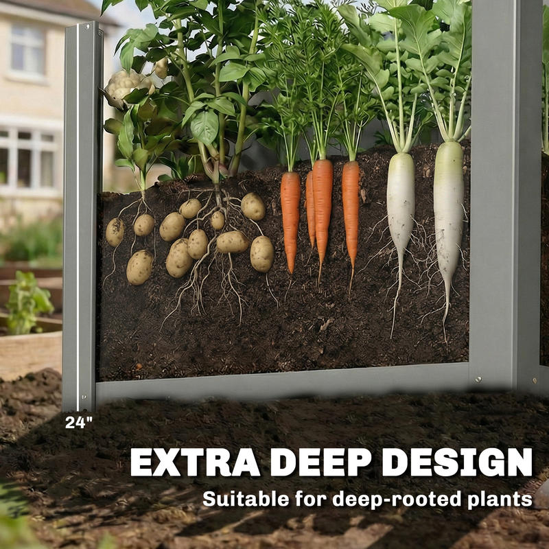 Kotak Tanam Galvanis Outsunny  - Raised Bed Planter Box ulasan dan harga