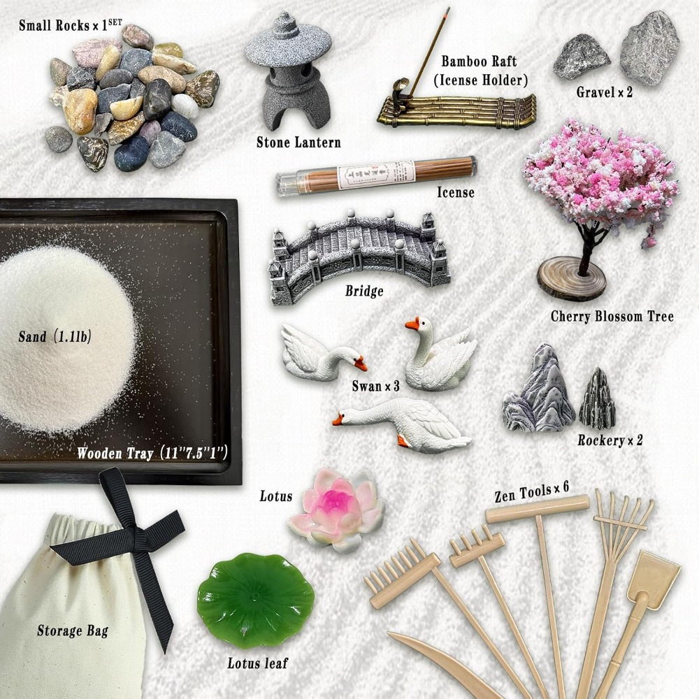 SRAYW Zen Garden Kit Untuk Dek - Zen Gardening Tools ulasan dan harga