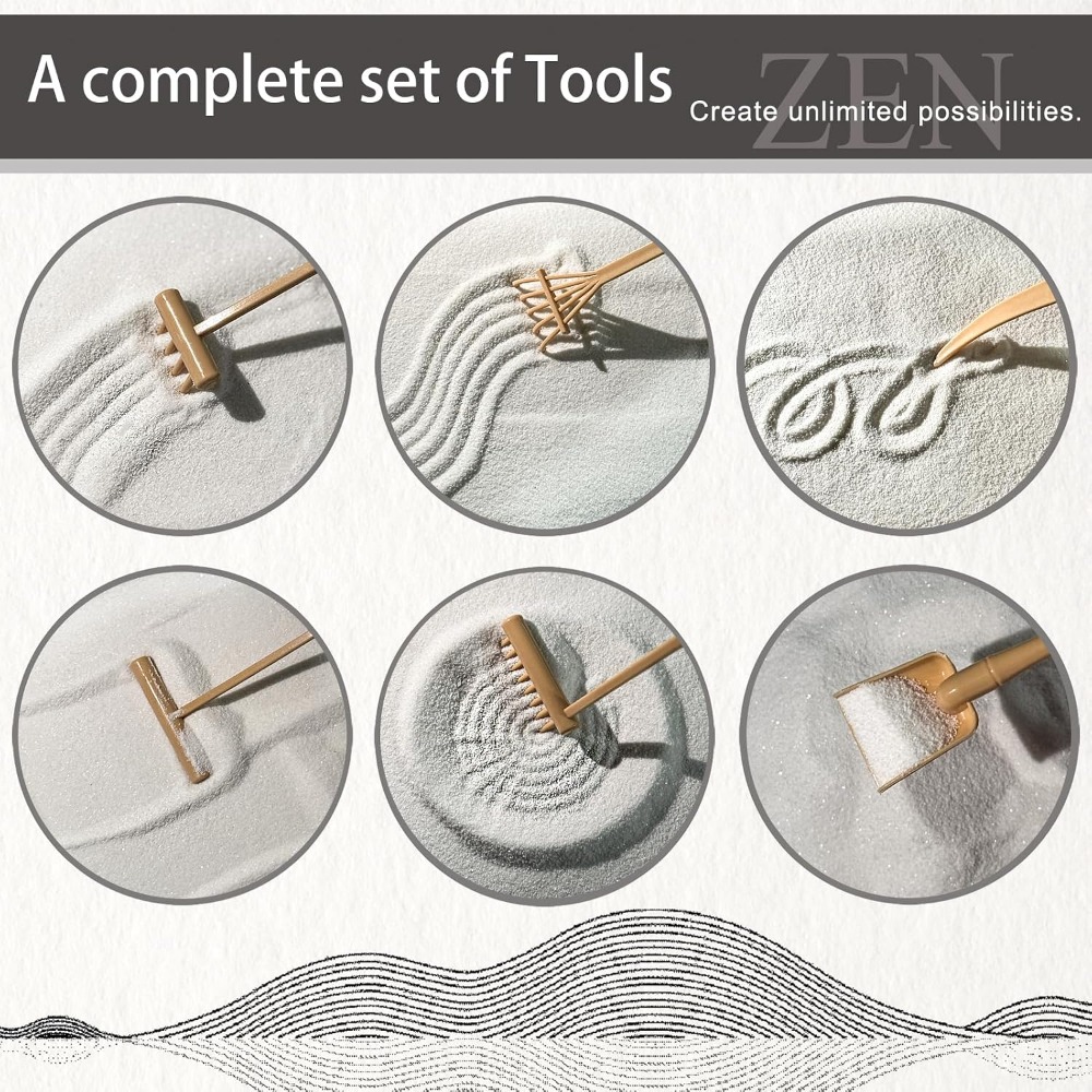 SRAYW Zen Garden Kit Untuk Dek - Zen Gardening Tools ulasan dan harga