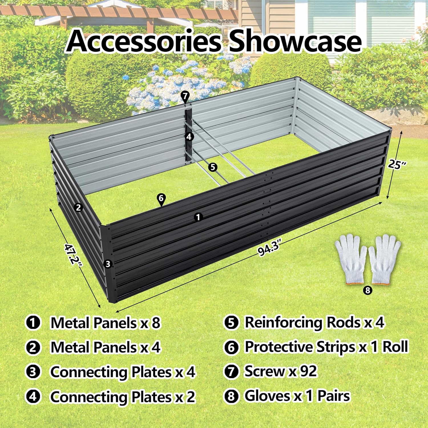 Kotak Tanam Galvanis 8x4x2ft,  - Raised Bed Planter Box ulasan dan harga