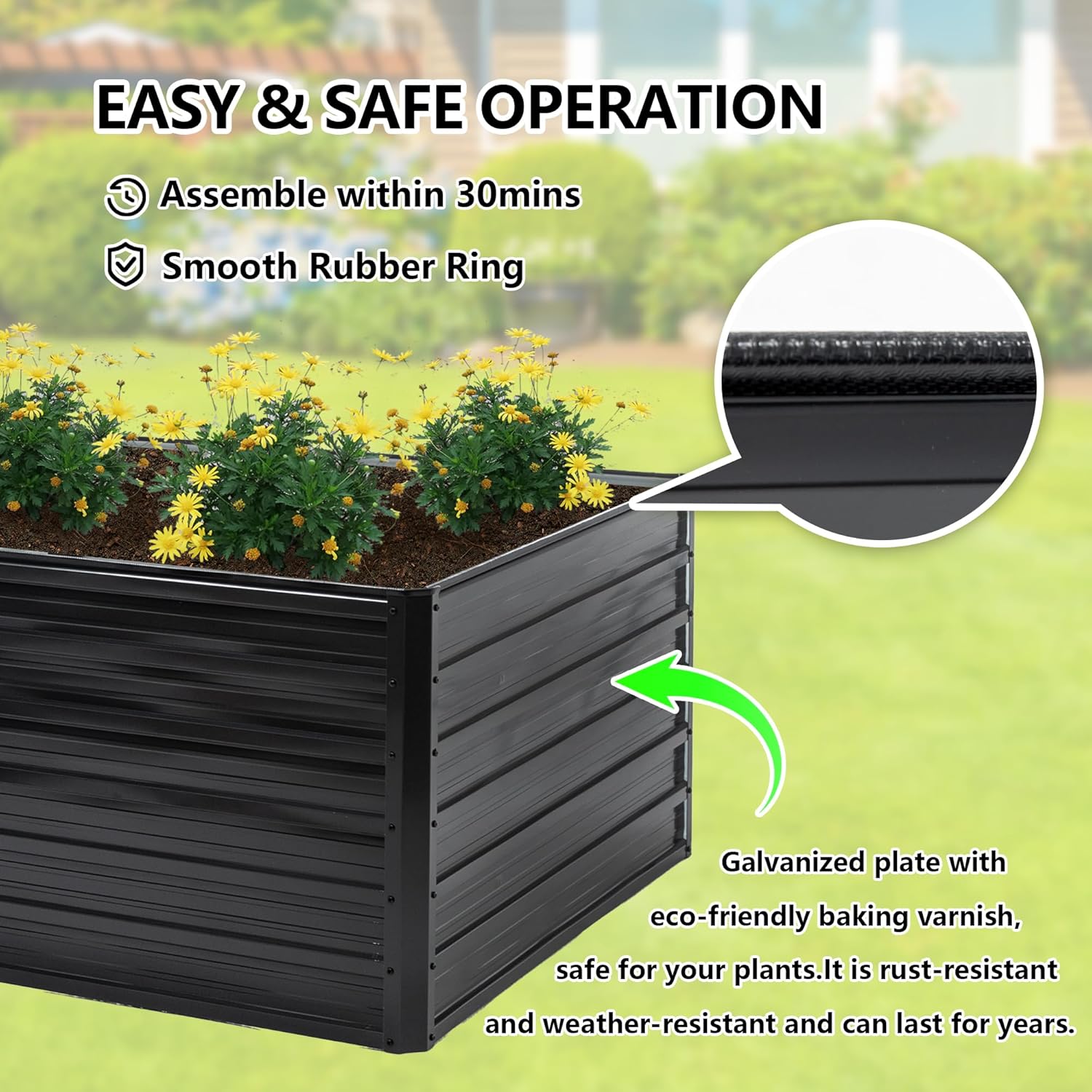 Kotak Tanam Galvanis 8x4x2ft,  - Raised Bed Planter Box ulasan dan harga