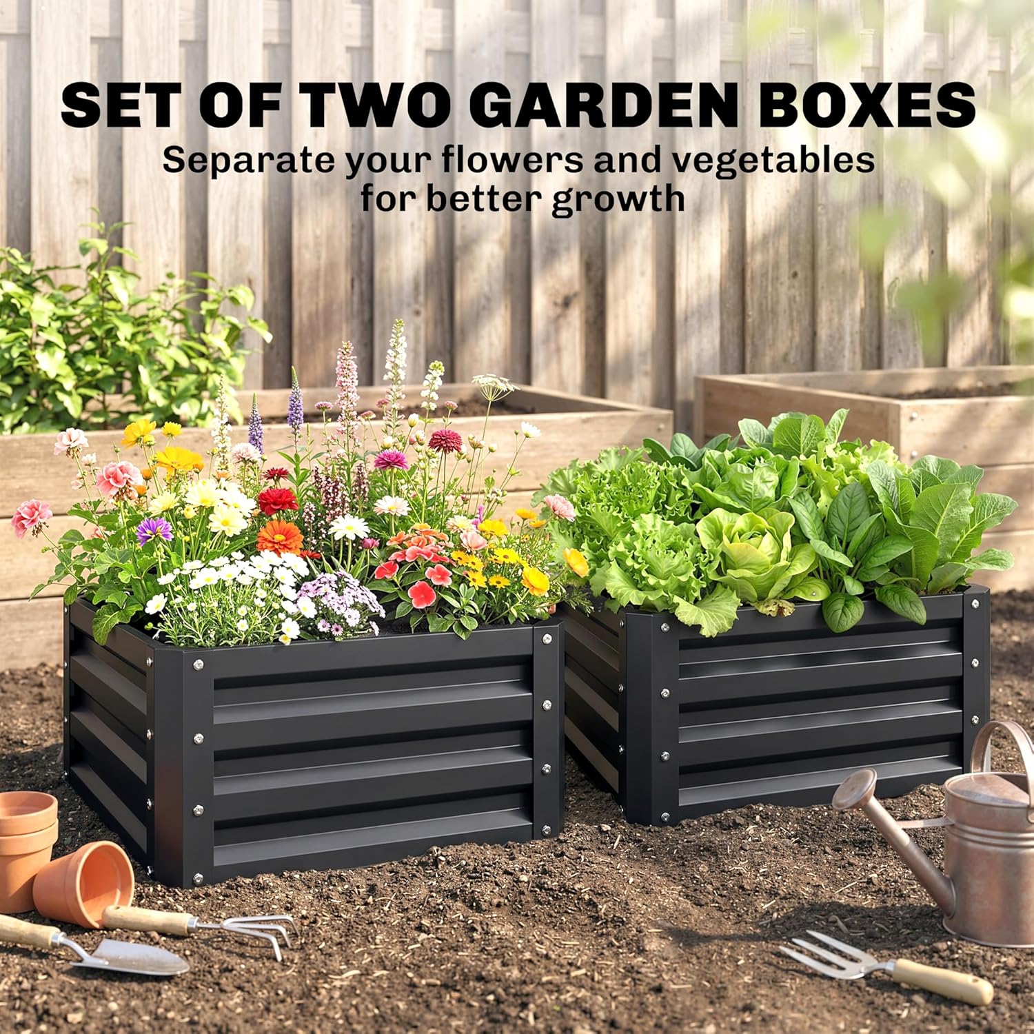 2 Buah Kotak Tanam Galvanis, 2 - Raised Bed Planter Box ulasan dan harga