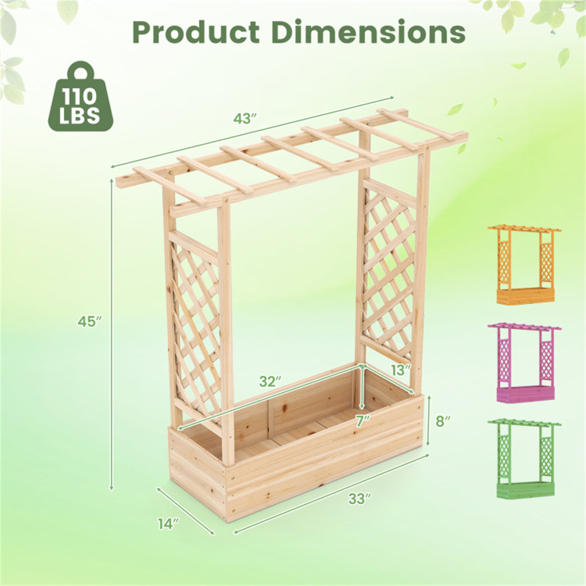 Kotak Tanaman Kayu Fir dengan  - Raised Bed Planter Box ulasan dan harga