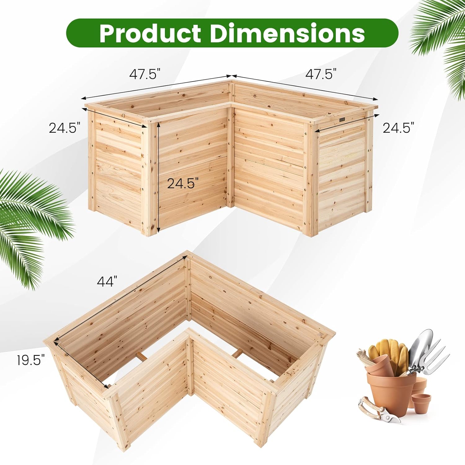 Kotak Tanam Kayu Terangkat, 47 - Raised Bed Planter Box ulasan dan harga