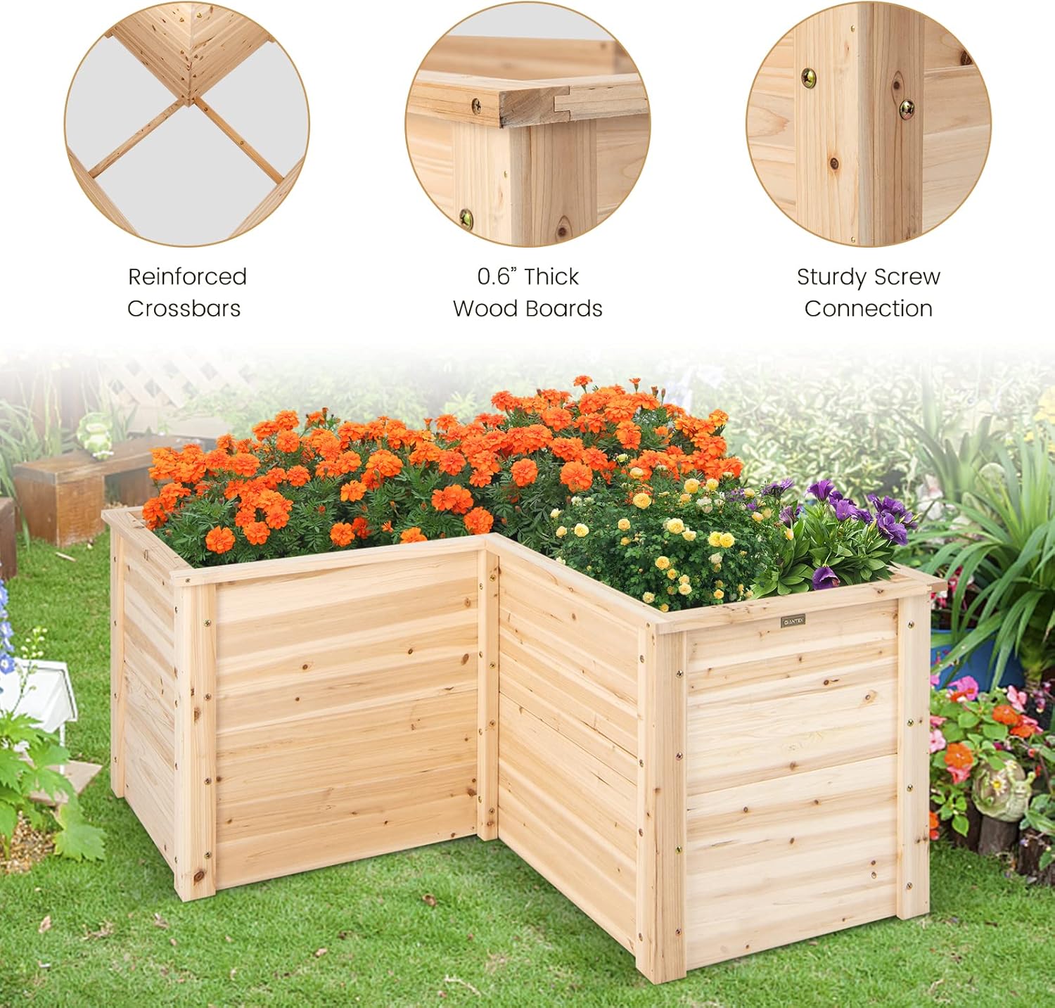 Kotak Tanam Kayu Terangkat, 47 - Raised Bed Planter Box ulasan dan harga