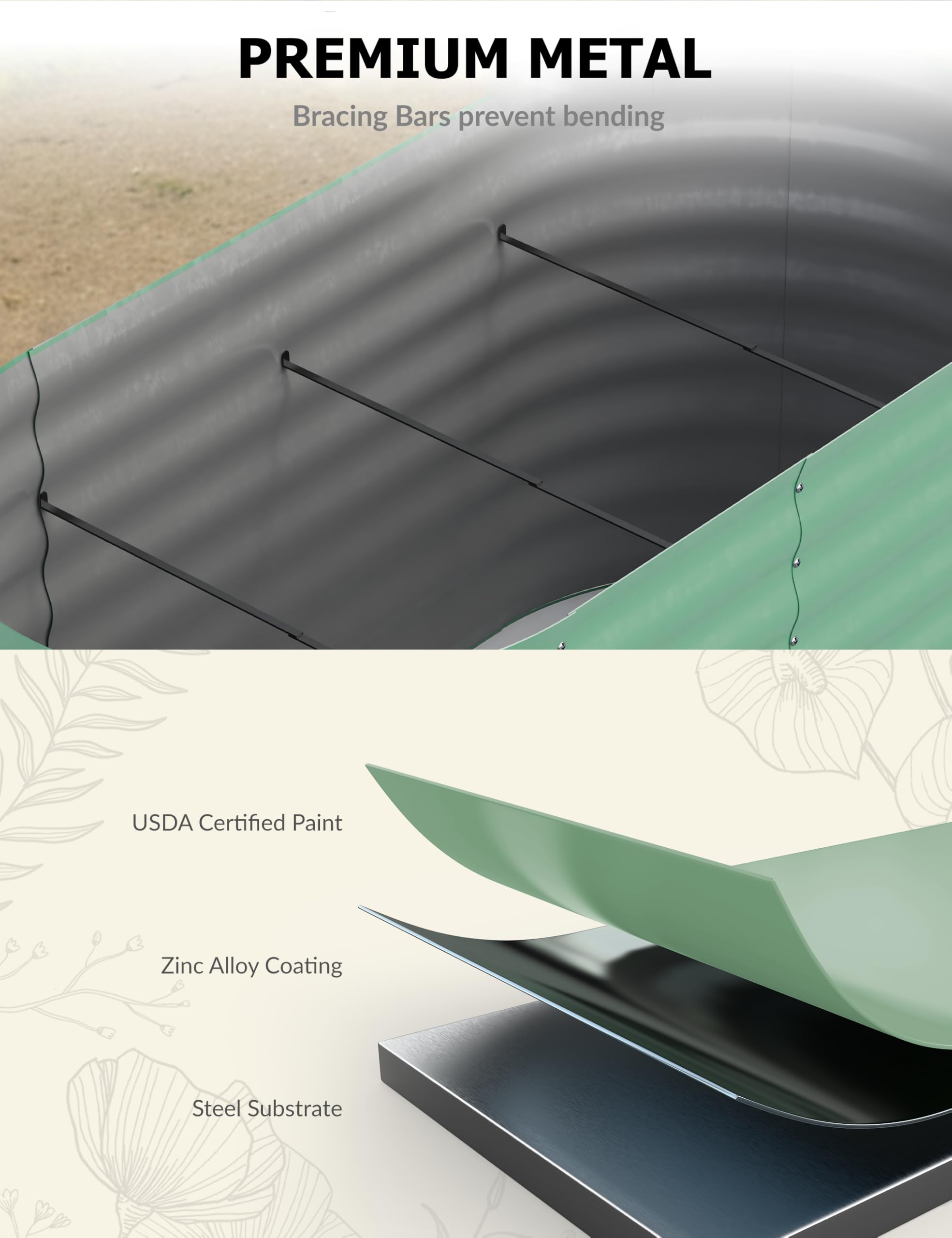 Kotak Tanam Terangkat Galvanis - Raised Bed Planter Box ulasan dan harga
