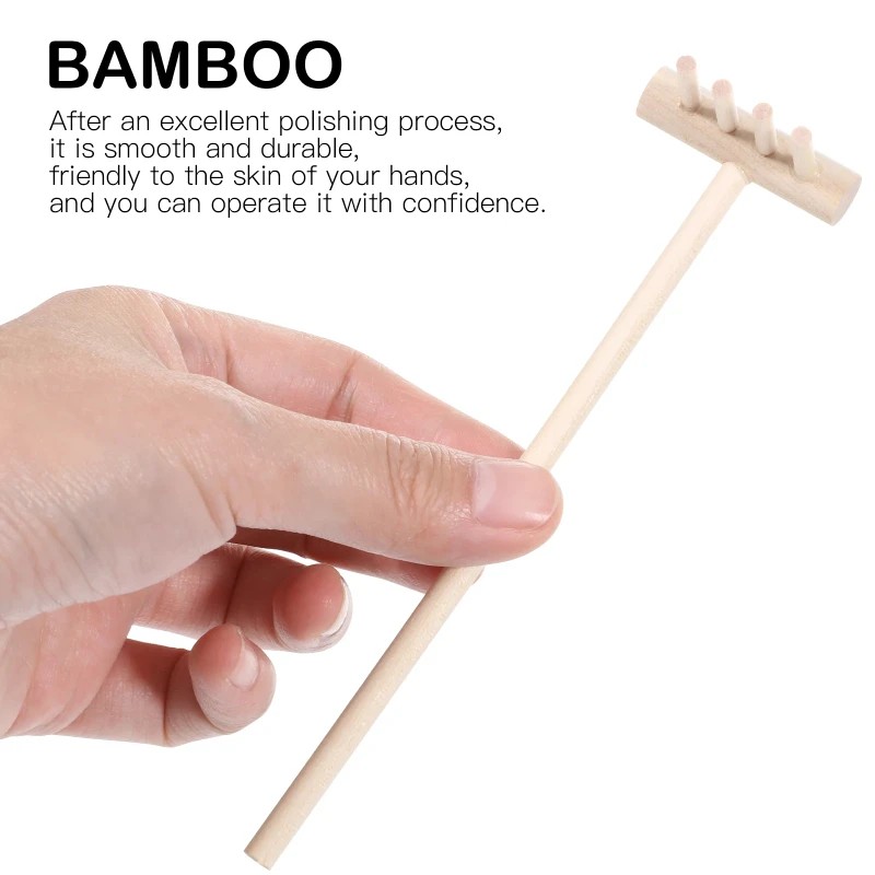6 Buah Set Garu Bambu Mini unt - Zen Gardening Tools ulasan dan harga